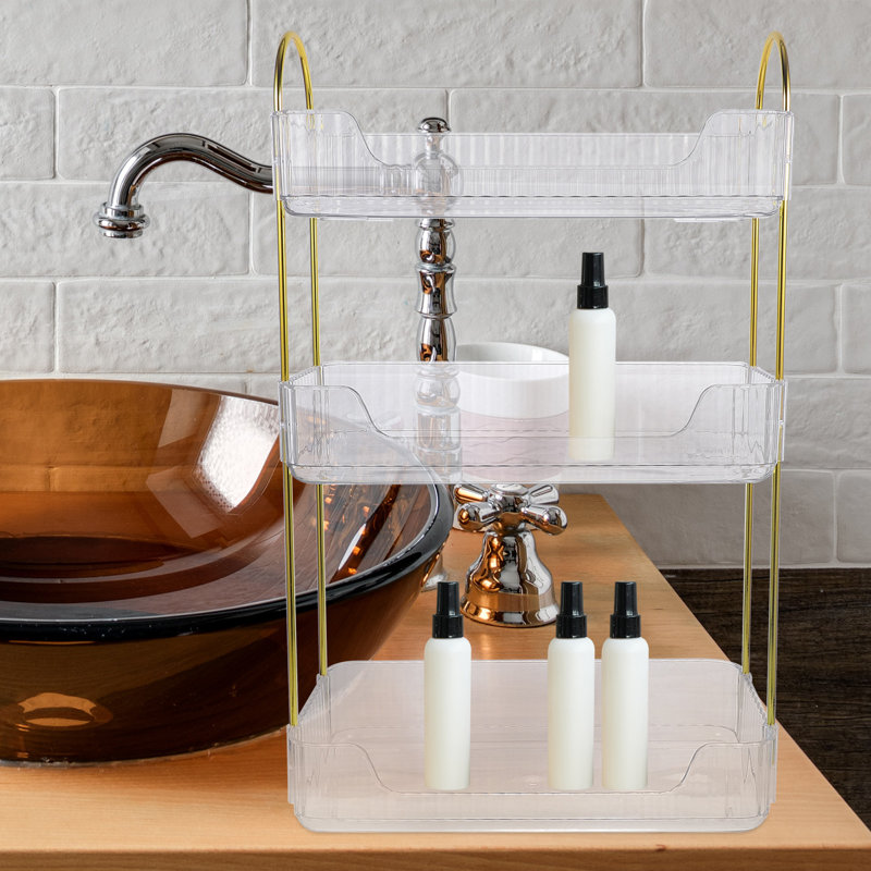 Everly Quinn Bathroom Countertop Organizer Tiered Cosmetic Organisation ...